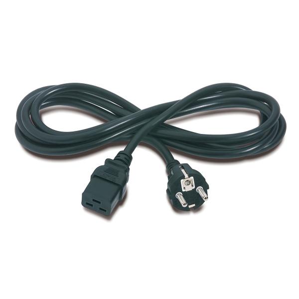 APC AP9875 cavo di alimentazione Nero 2,4 m Accoppiatore C19 CEE7/7 (POWER CORD - C19 to CEE/7 Schuko 2.5m)ApcAP9875