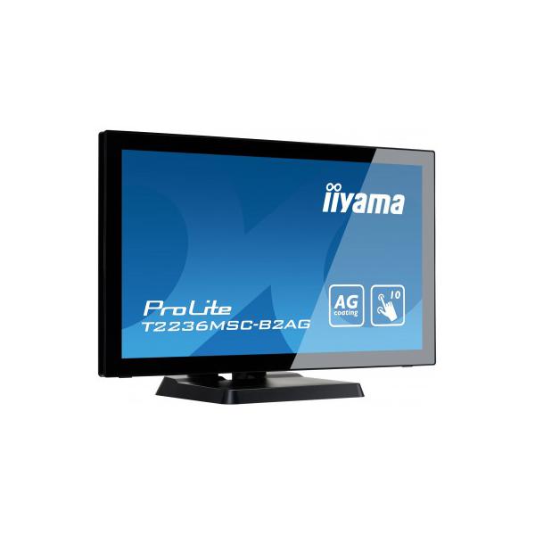 Iiyama ProLite T2236MSC Monitor PC 54,6 cm [21.5] 1920 x 1080 Pixel Full HD LED Touch screen Nero (iiyama ProLite T2236MSC-B2AG 22' 10 point Touch Screen with Edge-To-Edge Glass and Anti Glare Coating)Iiyama4948570114979T2236MSC-B2AG