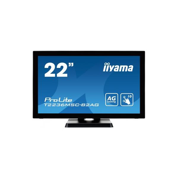 Iiyama ProLite T2236MSC Monitor PC 54,6 cm [21.5] 1920 x 1080 Pixel Full HD LED Touch screen Nero (iiyama ProLite T2236MSC-B2AG 22' 10 point Touch Screen with Edge-To-Edge Glass and Anti Glare Coating)Iiyama4948570114979T2236MSC-B2AG