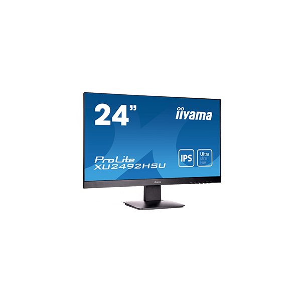 Iiyama ProLite XU2492HSU LED display 60,5 cm [23.8] 1920 x 1080 Pixel Full HD Nero (iiyama Prolite XU2492HSU-B1 24 Inch IPS LCD with Slim Bezel, 4ms, Full HD 1920x1080,1x HDMI,1 x DisplayPort,1 x VGA, 2 x USB, 2 x 2W Speakers)IiyamaXU2492HSU-B1