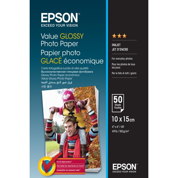 Epson Value Glossy Photo Paper - 10x15cm - 2x 20 Fogli (Epson Value - fotopapir - skinnende -)Epson8715946611846C13S400038