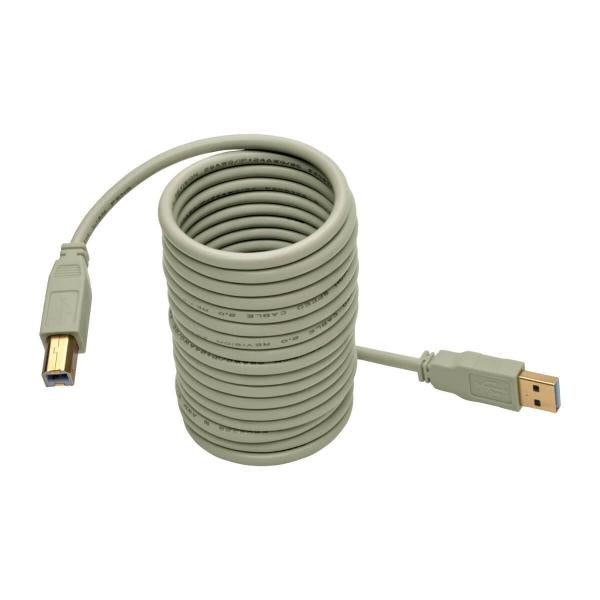 Tripp Lite U022-010-BE cavo USB USB 2.0 3,1 m USB A USB B Beige (USB 2.0 HI-SPEED A/B CABLE - [M/M] BEIGE 3.05 M)Eaton0037332198792U022-010-BE