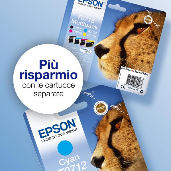 Epson Singlepack Yellow T0714 DURABrite Ultra Ink (EPSON T0714 YELLOW INK STYLUS D78 DX4000 DX4050)EpsonC13T07144012