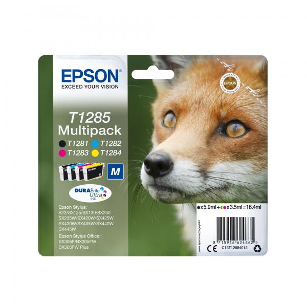 Epson Fox Inchiostro nero singolo DURABrite Ultra Volpe T1281 (OEM Epson C13T12814012 [T1281] Ink Cartridge Black 170 Pages 5.9ml)EpsonC13T12814012