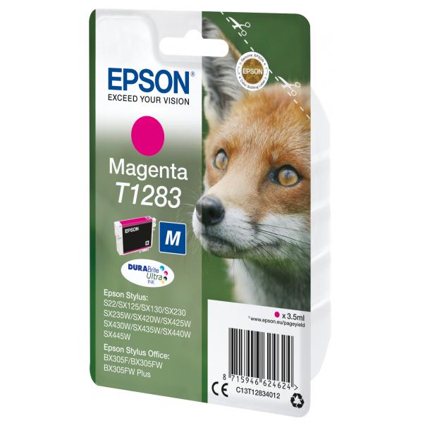 Epson Fox Inchiostro magenta singolo DURABrite Ultra Volpe T1283 (EPSON T1283 MAGENTA M INK T128 MAGENTA M)EpsonC13T12834012