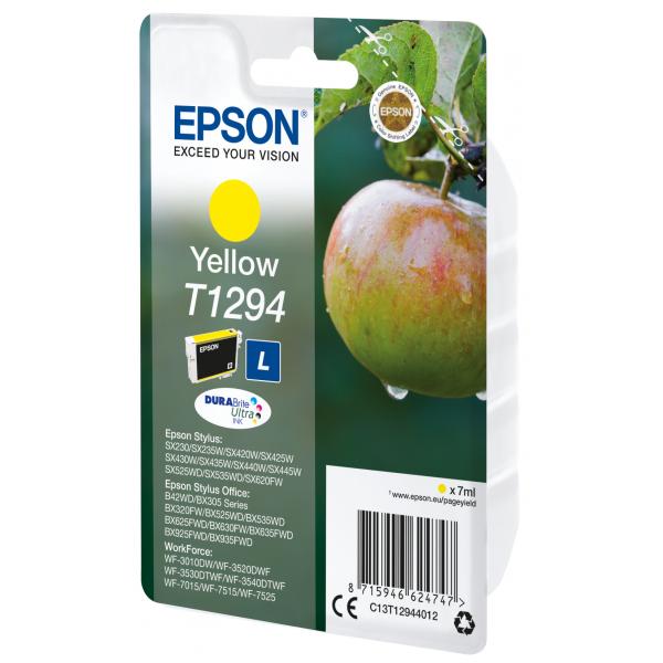 Epson Apple Inchiostro giallo singolo DURABrite Ultra Mela T1294 (T129 YELLOW L APPLE)EpsonC13T12944012