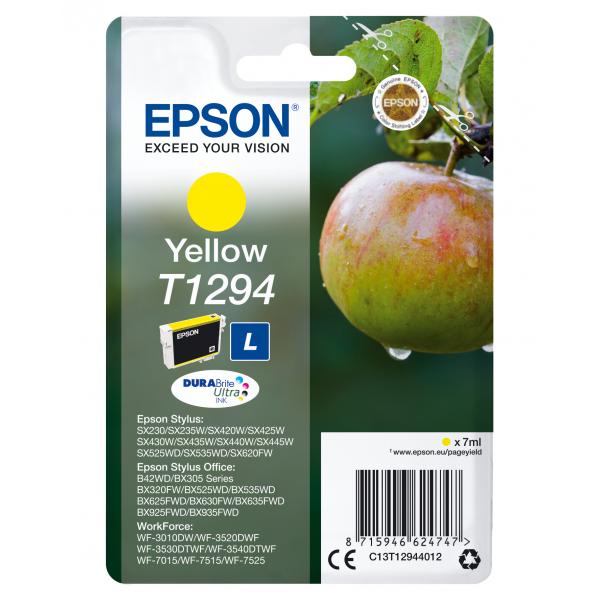 Epson Apple Cartuccia Giallo (Epson Ink Cartridges, DURABrite Ultra, T1294, Apple, Singlepack, L, RF+AM)EpsonC13T12944022