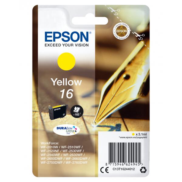 Epson Pen and crossword Cartuccia Penna e cruciverba Giallo Inchiostri DURABrite Ultra 16 (Epson 16 - gul - original - bl?kpatron)EpsonC13T16244012
