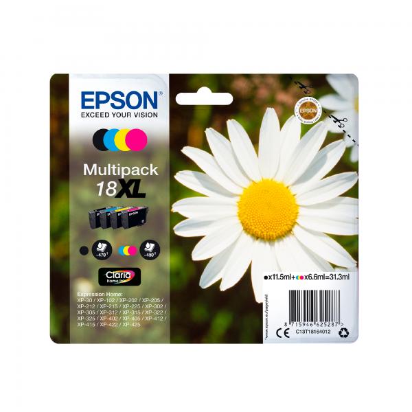 Epson Daisy Inchiostro nero singolo Claria Home Margherita 18XL (Epson 18XL - XL - sort - original - bl)EpsonC13T18114022