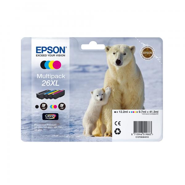 Epson Polar bear Inchiostro magenta singolo Claria Premium Orso bianco 26 (Epson 26 - magenta - original - blkpa)EpsonC13T26134022