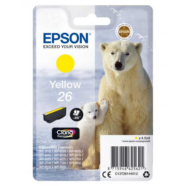 Epson Polar bear Cartuccia Giallo (EPSON T2614 YELLOW INK CLARIA PREMIUM POLAR BEAR INK)EpsonC13T26144012