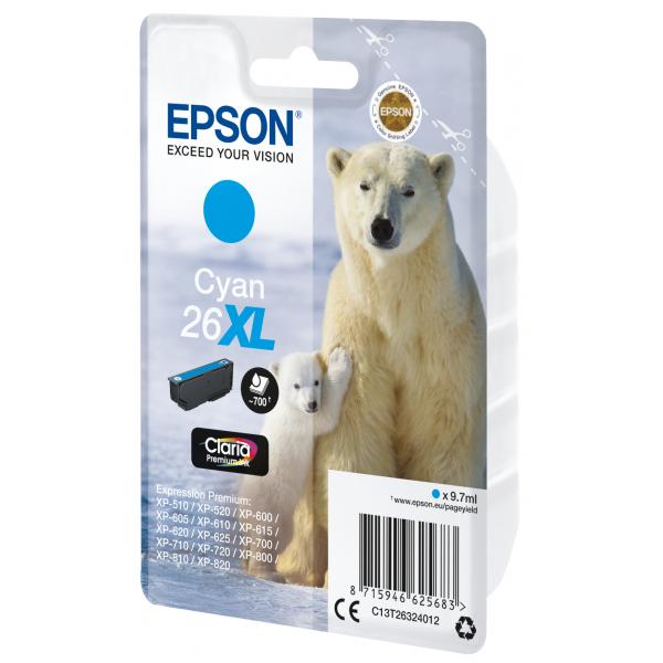 Epson Polar bear Cartuccia Ciano XL (EPSON T2632 XL CYAN INK CLARIA PREMIUM POLAR BEAR INK)EpsonC13T26324012