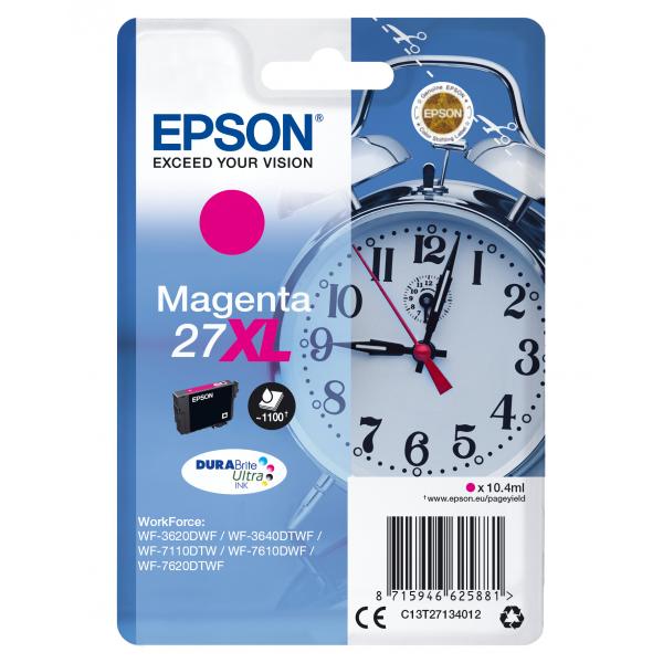 Epson Alarm clock Cartuccia Sveglia Magenta Inchiostri DURABrite Ultra 27XL (SGLPCKMAGENTA DURABRITEULTRAINK - 27XL INK CARTR IN RS BLISTER PCK)EpsonC13T27134012