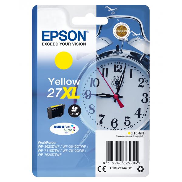 Epson Alarm clock Cartuccia Sveglia Giallo Inchiostri DURABrite Ultra 27XL (Epson 27XL - XL - gul - original - bl? LEADTIME6DAYS:leadtime of 6 days)EpsonC13T27144012