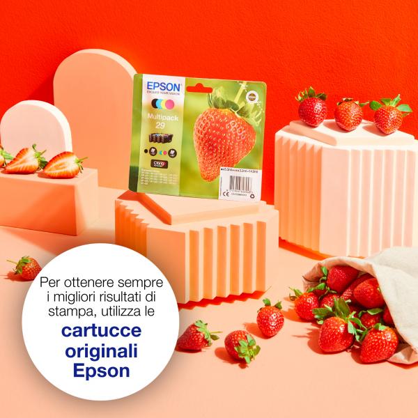 Epson Strawberry Singlepack Cyan 29XL Claria Home Ink (Epson 29XL - XL - cyan - original - bl)Epson8715946626093C13T29924022