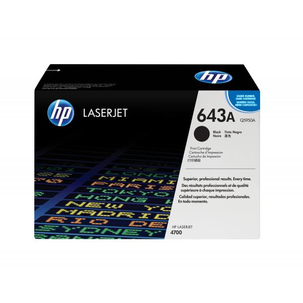 HP Cartuccia Toner originale nero LaserJet 643A (Q5950A HP TONER CARTRIDGE 643A - BLACK HP 643A)HpQ5950A