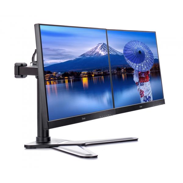 Iiyama DS1002D-B1 Supporti a parete per TV 76,2 cm [30] Scrivania Nero (iiyama DS1002D-B1 Dual Desk Stand Monitor Arm, Desk Mount, Fits 2 x 30 Inch Flat Screens, Tilt, Swivel, Height, Rotation, inc Cable Management)Iiyama4948570032068DS1002D-B1
