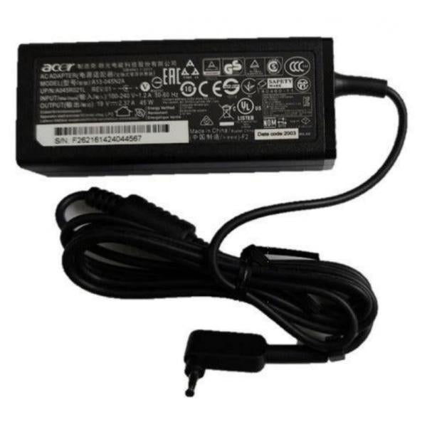 Acer A13-045N2A adattatore e invertitore Interno 45 W Nero (AC Adapter 19V 2.37A 45W includes power cable)AcerA13-045N2A