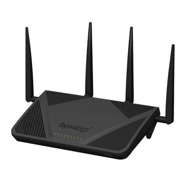 Synology RT2600AC router wireless Gigabit Ethernet Dual-band [2.4 GHz/5 GHz] Nero (4-port [802.11n], Dual-band - [2.4 GHz / 5 GHz], Ethernet - LAN, 4G, Black, Wireless router, EU power cord 1xWAN, 4xLAN, 2600Mbps Synology - Warranty: 24M)SynologyRT2600AC