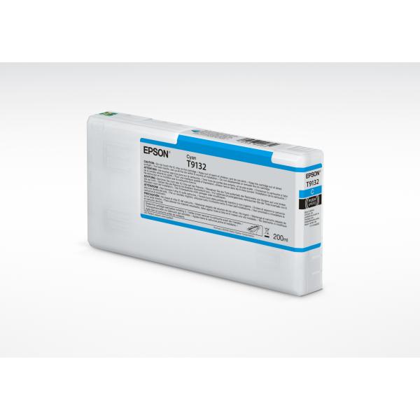 Epson T9132 Cyan Ink Cartridge [200ml] (Epson Ink Cartridges, Ultrachrome HDR, T9132, Singlepack, 1 x 200.0 ml Cyan, Standard)EpsonC13T913200