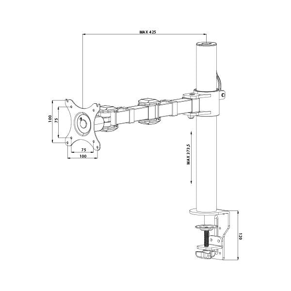 Iiyama DS1001C-B1 Supporti a parete per TV 76,2 cm [30] Scrivania Nero (DS1001C-B1 - Single Screen Desk Top Mounting Arm)Iiyama4948570032167DS1001C-B1