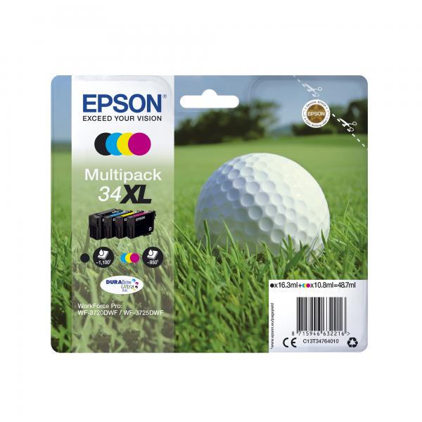Epson Golf ball Inchiostro nero singolo DURABrite Ultra Pallina da golf 34XL (Epson 34XL - XL - sort - original - bl)EpsonC13T34714020