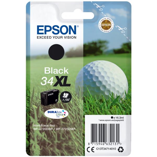 Epson Golf ball Singlepack Black 34XL DURABrite Ultra Ink (Epson 34XL - XL - sort - original - bl)EpsonC13T34714020