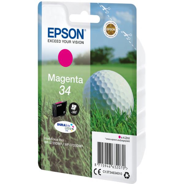 Epson Golf ball Inchiostro magenta singolo DURABrite Ultra Pallina da golf 34 (EPSON 34 MAGENTA INK CARTRIDGE GOLF BALL, 4.2ML)EpsonC13T34634010