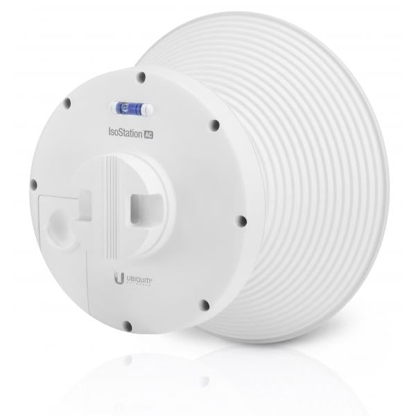 Ubiquiti IsoStation AC 450 Mbit/s Bianco Supporto Power over Ethernet [PoE] (airMAX 5 GHz IsoStation ac - CPE with interchangeable 15,5 - dBi 45 Horn Antenna, 450+ Mbps - Warranty: 24M)UbiquitiIS-5AC