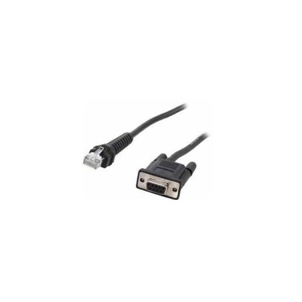 Zebra CBA-RF5-S07ZAR cavo seriale Nero 0,82296 m DB-9 RJ-45 (CABLE RS232 DB9 FEMALE CONNECT - 7 FT[2.8M] POWER PIN 9 -30C)ZebraCBA-RF5-S07ZAR