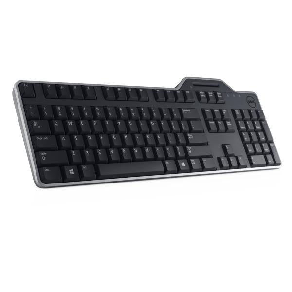 DELL Tastiera Pro Smartcard - KB813 - Inglese [Stati Uniti internazionale] [QWERTY] (Keyboard US/European [QWERTY] - KB-813 Smartcard Reader USB - Keyboard Black Kit 580-18366, Standard, Wired, USB, QWERTY, Black - Warranty: 12M)Dell580-18366