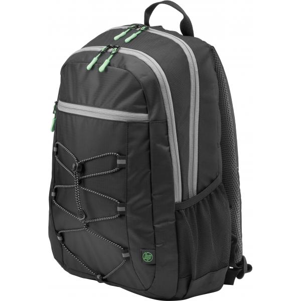 HP 39.62 cm [15.6] Active Backpack [Black/Mint Green] (39,62cm Active Backpack Black - **New Retail** Green - Warranty: 12M)Hp1LU22AA#ABB