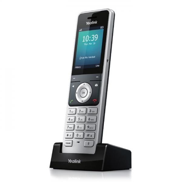Yealink SIP-W56H Ricevitore telefonico DECT Identificatore di chiamata Nero, Argento (DECT IP Phone 2.4 - 240x320 TFT, 262K colour disp - 25 physical keys, 30h talk time, 400h standby time - Warranty: 24M)YealinkSIP-W56H