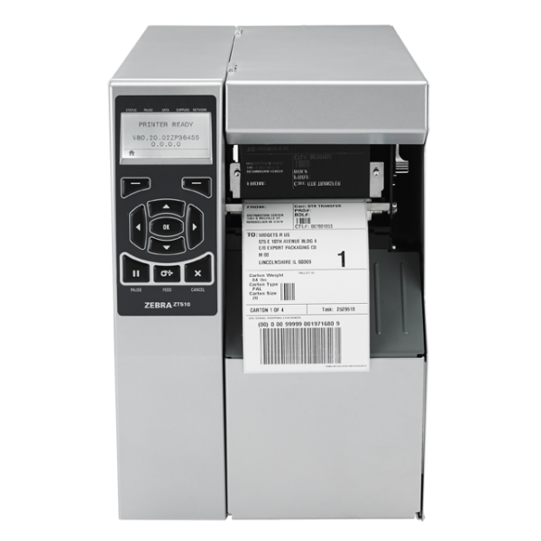 Zebra ZT510 stampante per etichette [CD] Trasferimento termico 300 x 300 DPI 305 mm/s Collegamento ethernet LAN Bluetooth (TT PRNT ZT510 4IN 300DPI EU+UK - SER USB GBE BT LE RWND MONO ZPL)ZebraZT51043-T2E0000Z