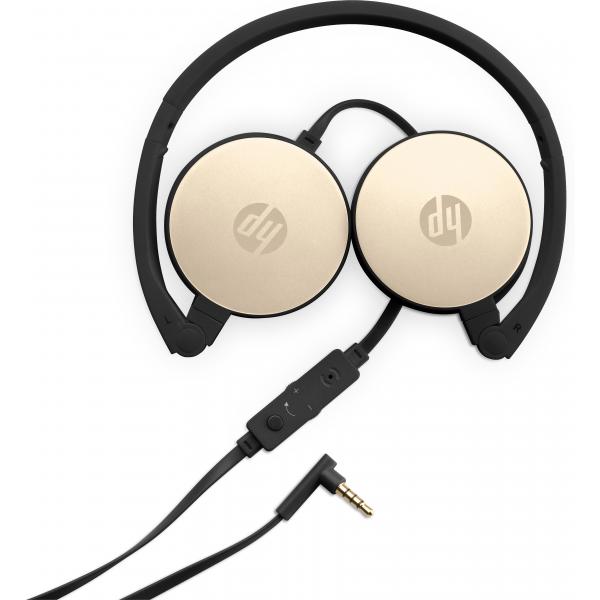 HP Stereo Headset H2800 [Black e Silk Gold] (Stereo Headset H2800 - **New Retail** - Warranty: 12M)Hp2AP94AA