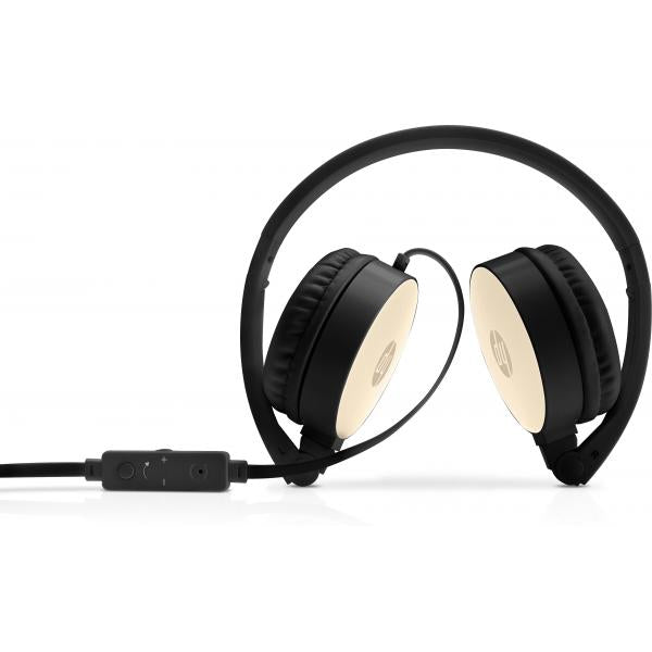 HP Stereo Headset H2800 [Black e Silk Gold] (Stereo Headset H2800 - **New Retail** - Warranty: 12M)Hp2AP94AA