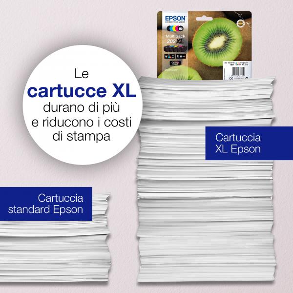Epson Kiwi Singlepack Yellow 202 Claria Premium Ink (EPSON 202 YELLOW CLARIA INK CARTRIDGE 300 PAGES)EpsonC13T02F44010