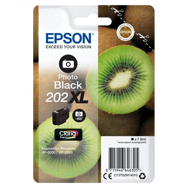 Epson Kiwi Singlepack Photo Black 202XL Claria Premium Ink (EPSON 202XL PHOTO BLACK HIGH CAPACITY CARTRIDGE KIWI)EpsonC13T02H14010