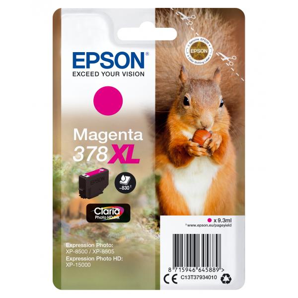 Epson Squirrel Singlepack Magenta 378XL Claria Photo HD Ink (EPSON 378XL MAGENTA PHOTO HD INK CARTRIDGE SQUIRREL)EpsonC13T37934010