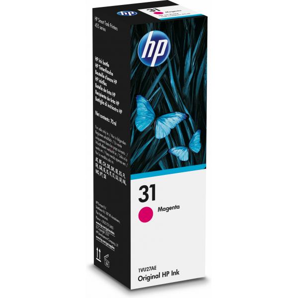 HP Flacone di inchiostro magenta originale 31 da 70 ml (HP 31 MAGENTA ORIGINAL INK - BOTTLE)Hp01916283494941VU27AE