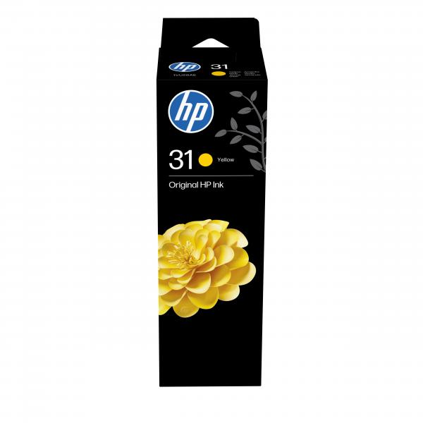 HP Flacone di inchiostro giallo originale 31 da 70 ml (HP 31 YELLOW ORIGINAL INK - BOTTLE)Hp01916283495001VU28AE