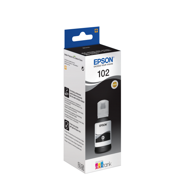 Epson 102 EcoTank Pigment Black ink bottle (Epson 102 - sort - original - bl?kbeho)EpsonC13T03R140