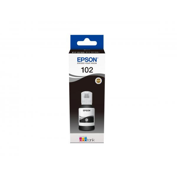 Epson 102 EcoTank Pigment Black ink bottle (Epson 102 - sort - original - bl?kbeho)EpsonC13T03R140