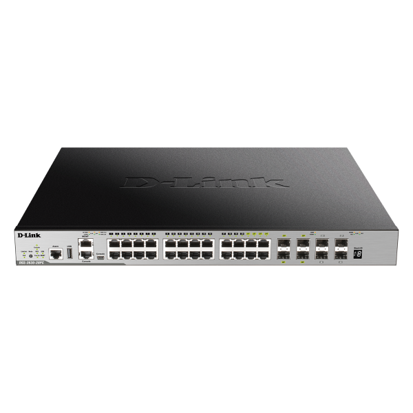 D-Link DGS-3630-28PC/SI switch di rete Gestito L3 Gigabit Ethernet [10/100/1000] Supporto Power over Ethernet [PoE] Nero, Grigio (20-port GE PoE 370W Layer - 3 Stackable Managed Gigabit - Switch including 4-port Combo 4-port Combo - Warranty: 60M)D-l...