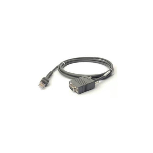Zebra CBA-R01-S07PBR cavo seriale Grigio 2,1336 m RS232 DB9 (CABLE RS232 DB9F 7FT[2M]ST - TXD-2 W/TTL CURR LIMIT PROTECT)ZebraCBA-R01-S07PBR