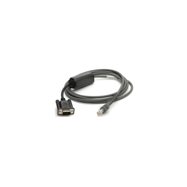 Zebra CBA-R10-S07ZBR cavo seriale Nero 2,13 m DB9 RJ-45 (CBL RS232 7FT/2M ST NIX BEETLE - DIRECT PWR W/TTL CUR LIMIT PROT)ZebraCBA-R10-S07ZBR
