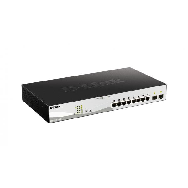 D-Link DGS-1210-10MP switch di rete Gestito L2/L3 Gigabit Ethernet [10/100/1000] Supporto Power over Ethernet [PoE] Nero (D-Link Web Smart DGS-1210-10MP - Switch - L2+ - smart - 8 x 10/100/1000 [PoE+] + 2 x Gigabit SFP - desktop - PoE+ [130 W])D-link...