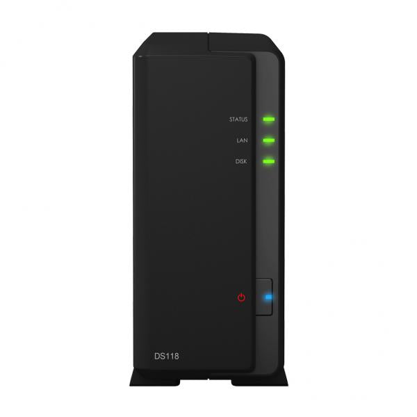 Synology DiskStation DS118 server NAS e di archiviazione Compatta Realtek RTD1296 1 GB DDR4 0 TB DiskStation Manager Nero (SYNOLOGY DISK STATION DS118 NAS SERVER,1BAY SATA 1GB RAM)SynologyDS118