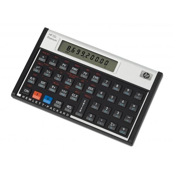 HP 12c calcolatrice Desktop Calcolatrice finanziaria Alluminio, Nero (HP 12c Platinum - finansiel regnemaski)HpF2231AA