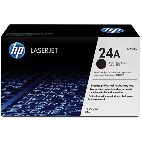 HP 24A Black Original LaserJet Toner Cartridge cartuccia toner 1 pz Originale Nero (Toner Black LJ1150 - Pages 2.500 - Warranty: 12M)HpQ2624A